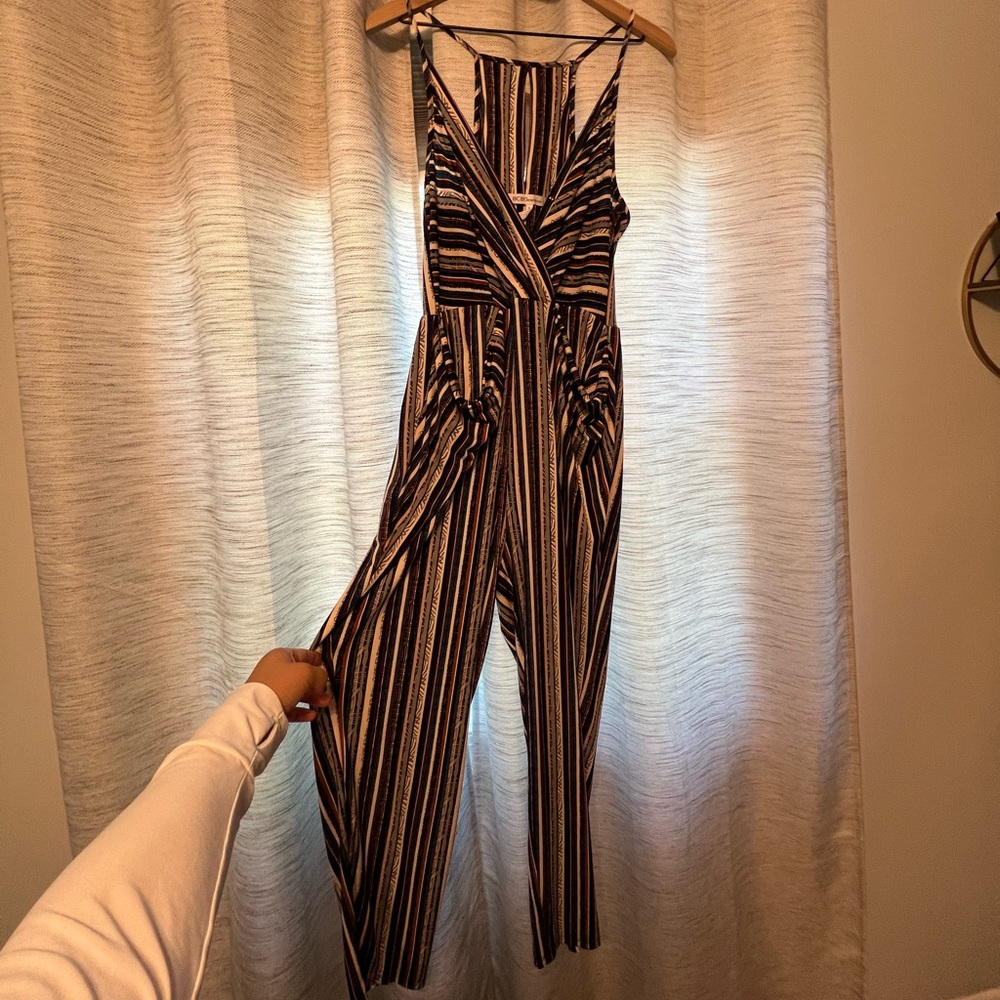 BCBG v neck jumpsuit